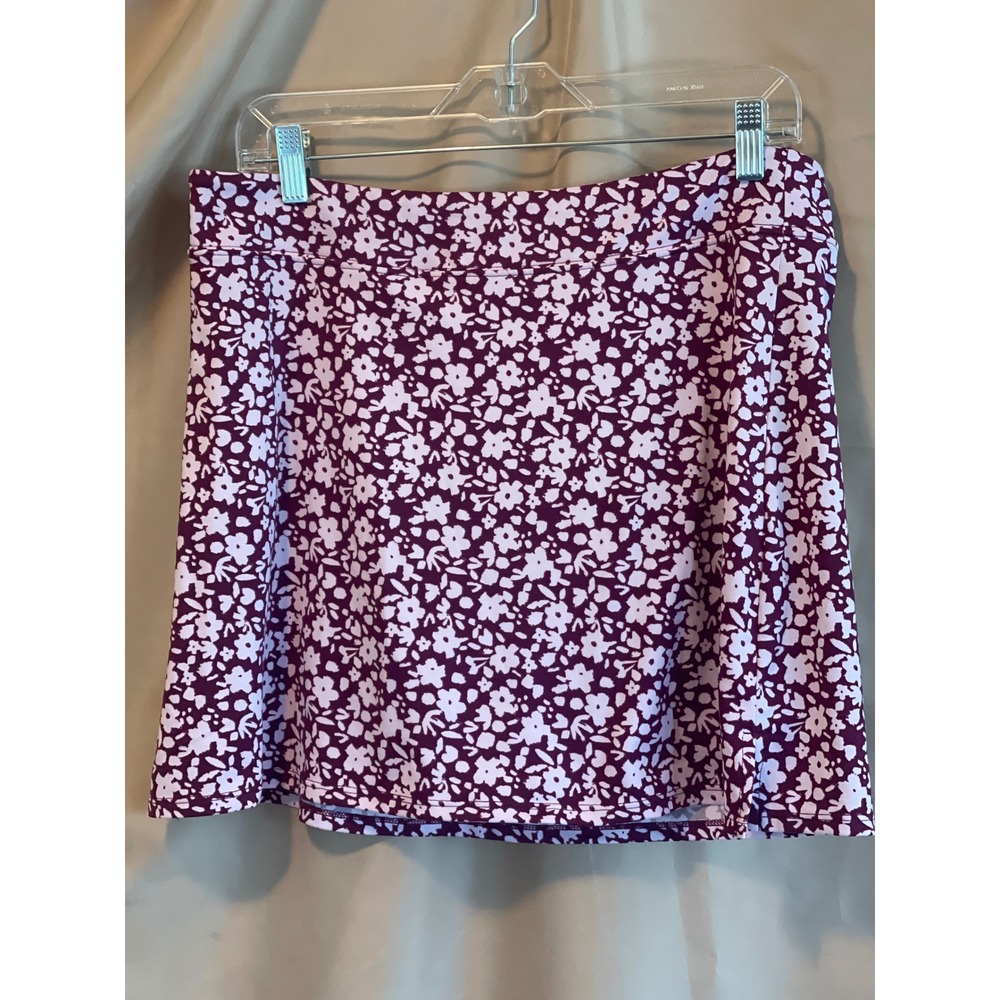 Tranquility Colorado Clothing Purple Floral Skort Active Athletic Skirt Large